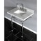 Kingston Brass 30X22 Marble Vanity Top W/ Brass Feet Combo, Marble/ Chrome KVPB30MBSQ1 - alternate 3